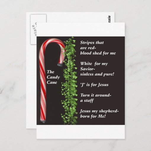 THe Real Candy Cane Meaning Postcard Zazzle