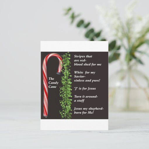 THe Real Candy Cane Meaning Postcard Zazzle
