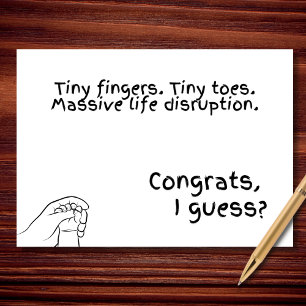 The Real Chaos Has Arrived – Funny Baby Shower Card