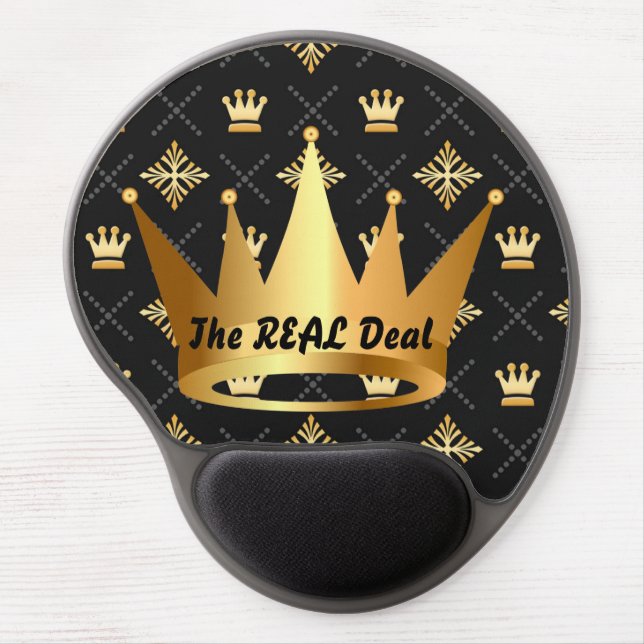 The Real Deal (Black & Gold) Gel Mouse Pad (Front)