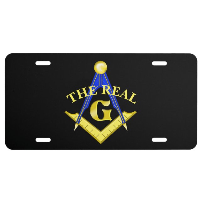 The Real G License Plate (Front)