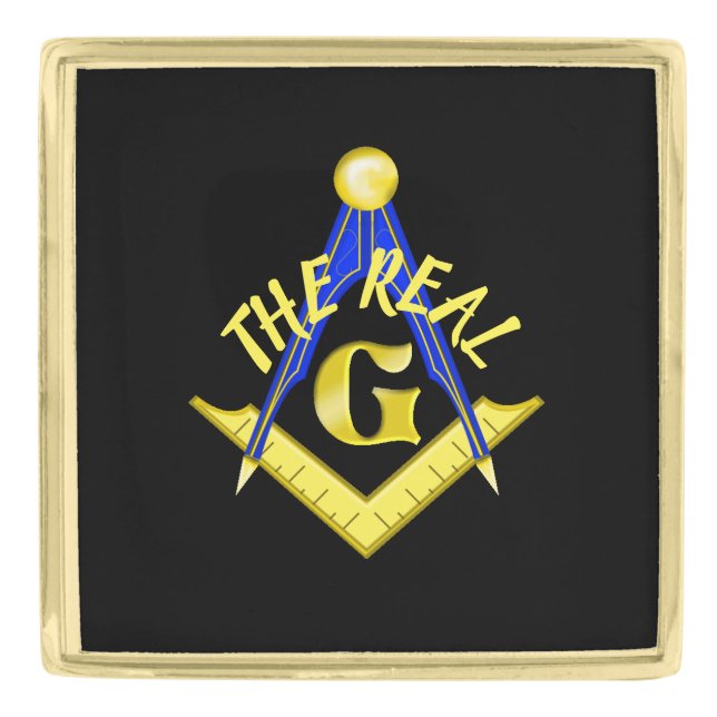 The Real G Mason Gold Finish Lapel Pin (Front)