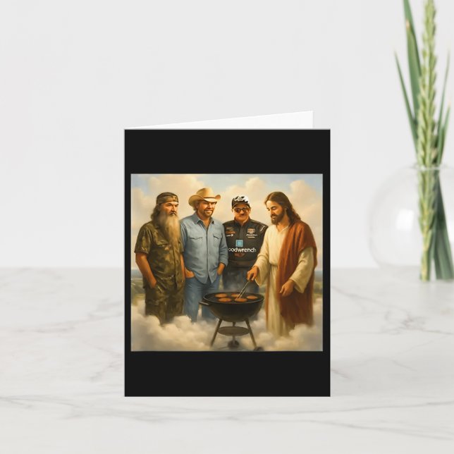 The Real Gang Meet Up In Heaven Phil Funny Meme Bb Card (Front)