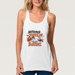 The Real Horror Is Leg Day Funny Halloween Gym  Tank Top