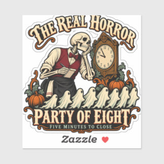 The Real Horror Party of Eight Halloween Sticker