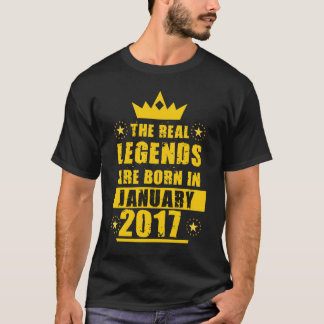 The Real Legends Are Born In January 2017 retro T-Shirt