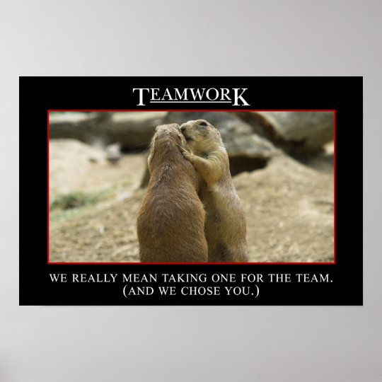 The real meaning of teamwork (L) Poster | Zazzle.com