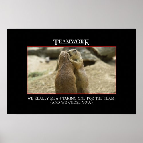 The real meaning of teamwork XL Poster
