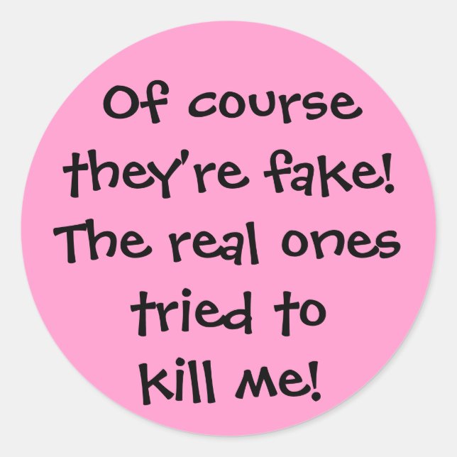 The Real Ones "Sticker" Classic Round Sticker (Front)