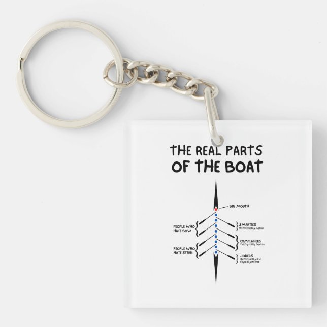 The real parts of the Boat  Keychain (Front)