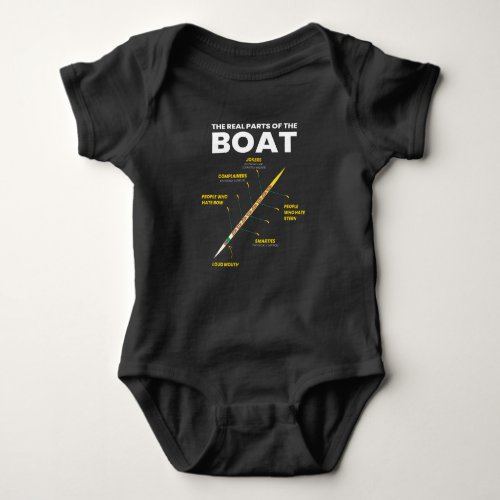 The Real Parts Of The Boat Oarsman Rower Baby Bodysuit