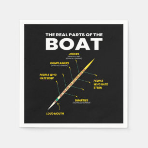 The Real Parts Of The Boat Oarsman Rower Napkins