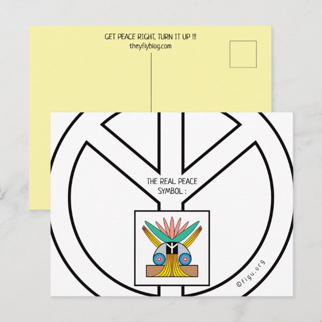 The real peace symbol postcard (Front/Back)