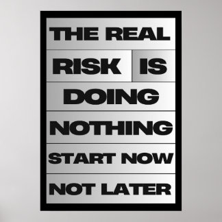 The Real Risk Is Doing Nothing Poster