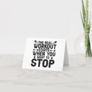 The Real Workout Strat When You Want To Stop Gift Letterpress Thank You Card