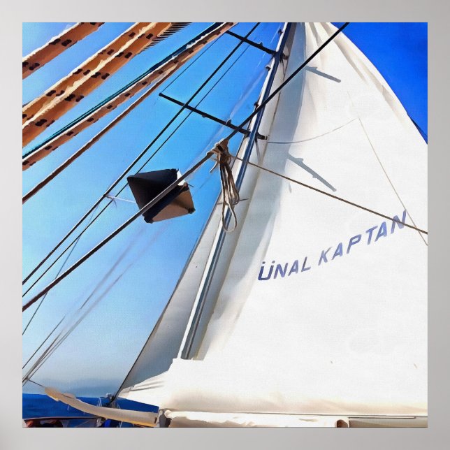 The Realist Adjusts The Sails Nautical Art Poster (Front)