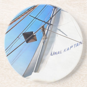 The Realist Adjusts The Sails Nautical Art Sandstone Coaster