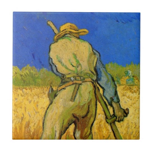 The Reaper after Millet by Vincent van Gogh Ceramic Tile