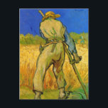 The Reaper (after Millet) by Vincent van Gogh Postcard<br><div class="desc">The Reaper (after Millet) by Vincent van Gogh is a vintage fine art post impressionism daily life portrait painting featuring a peasant farmer harvesting wheat in the fields on a farm. About the artist: Vincent Willem van Gogh was a Post Impressionist painter whose work was most notable for its rough...</div>