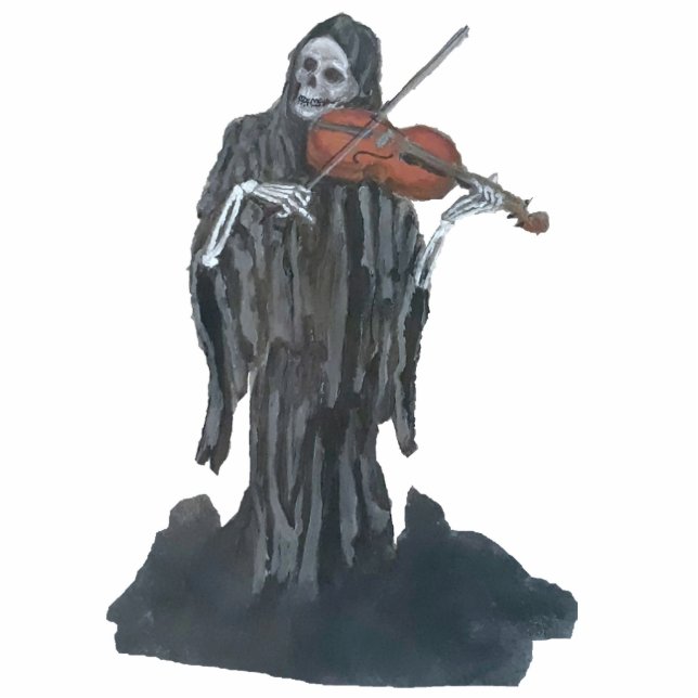 The Reaper Plays The Violin Statuette (Front)