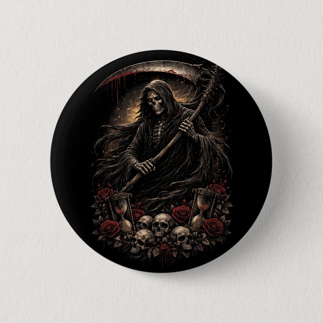 The Reaper’s Hourglass Button (Front)