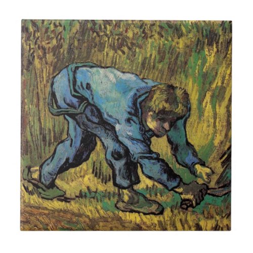 The Reaper with Sickle by Vincent van Gogh Ceramic Tile