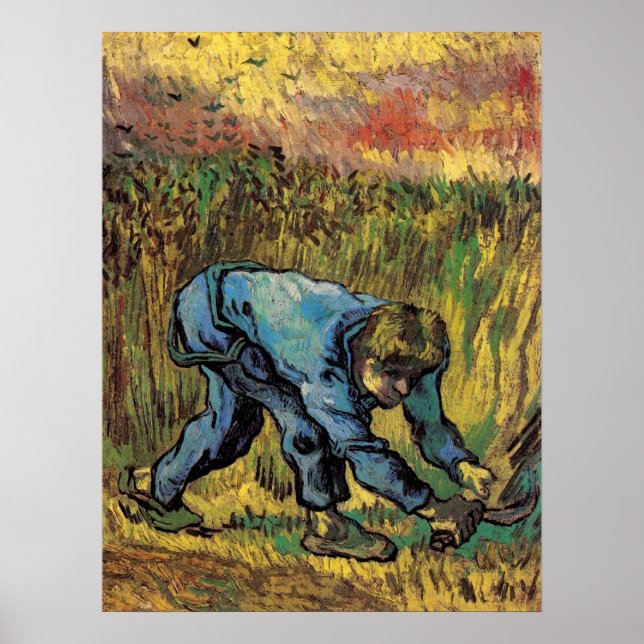 The Reaper with Sickle by Vincent van Gogh Poster (Front)