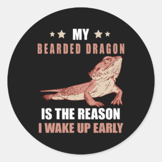 The Reason Bearded Dragon Pet Reptile Lover Tiny D Classic Round Sticker
