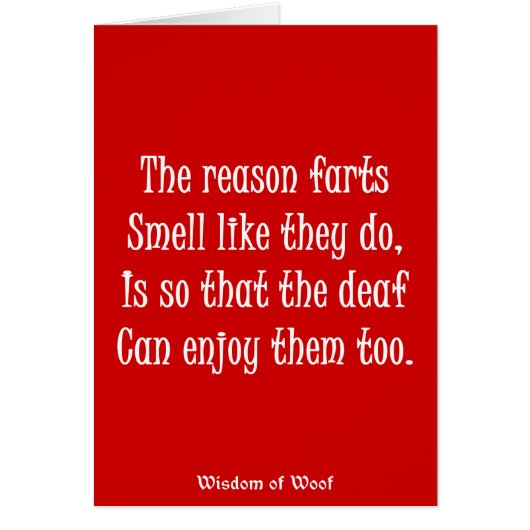 The Reason Farts Smell Like They Do Cards (Front)