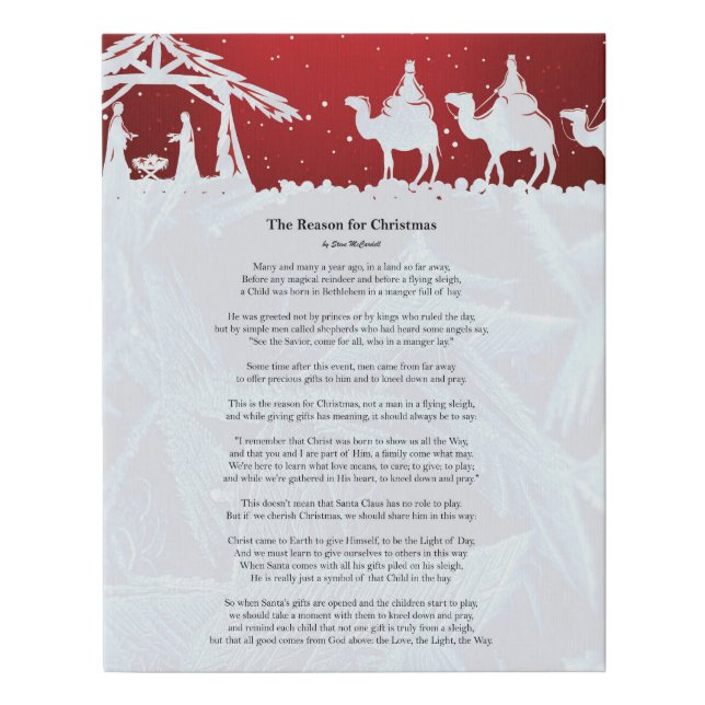 The Reason for Christmas - Faux Wrapped Canvas (Front)