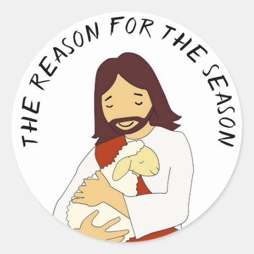 The Reason for the Season Jesus Christmas Stickers