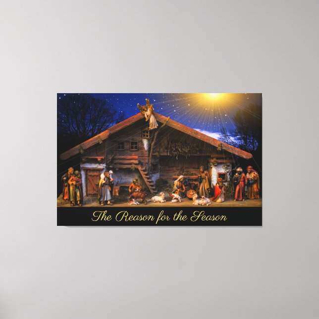 The Reason for the Season Nativity Scene Canvas Pr Print (Front)
