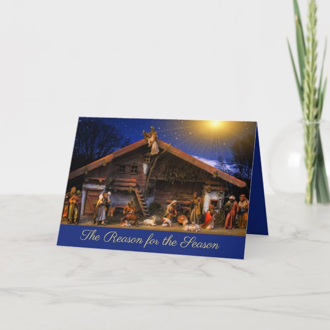 The Reason for the Season Nativity Scene Card (Front)