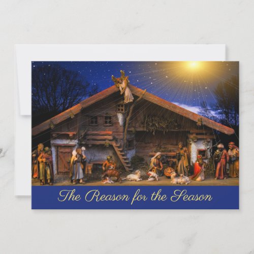 The Reason for the Season Nativity Scene Holiday Card