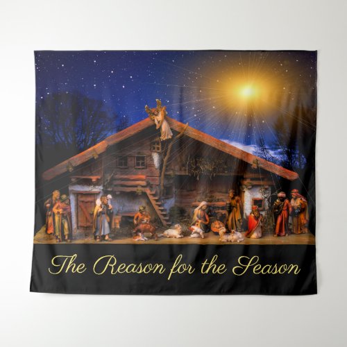 The Reason for the Season Nativity Scene Tapestry