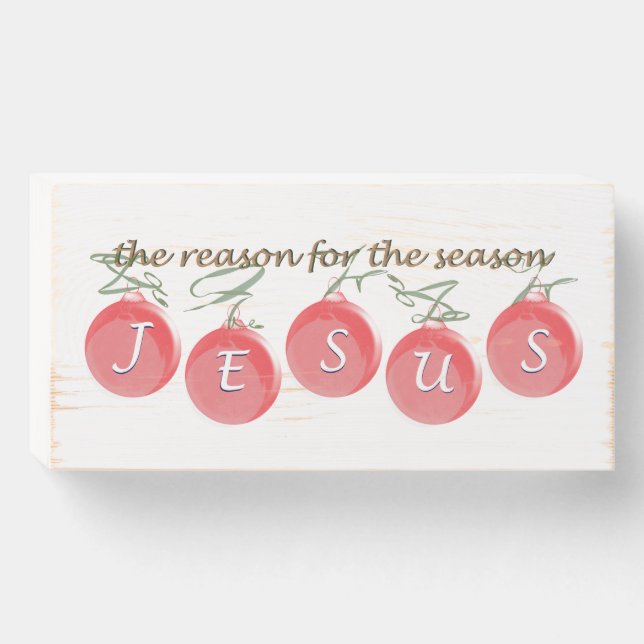 The Reason for the Season Wood Sign (Front Horizontal)