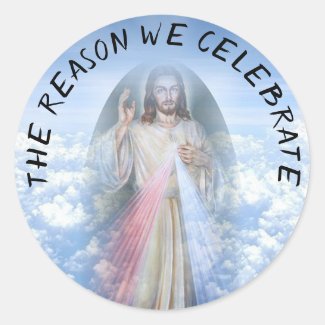 The Reason we celebrate Jesus Christmas Stickers