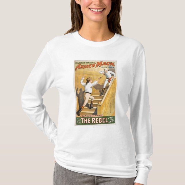 "The Rebel" Irish Rebellion Drama - Fencing T-Shirt (Front)