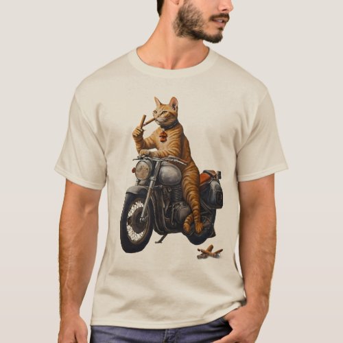 The Rebel Purr _ A Catâs Journey on Wheels T_Shirt