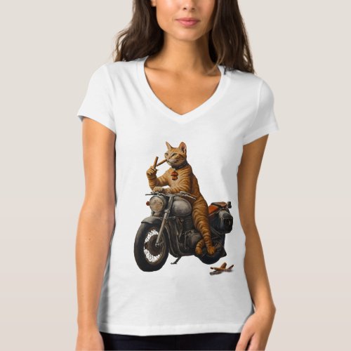 The Rebel Purr _ A Cats Journey on Wheels T_Shirt