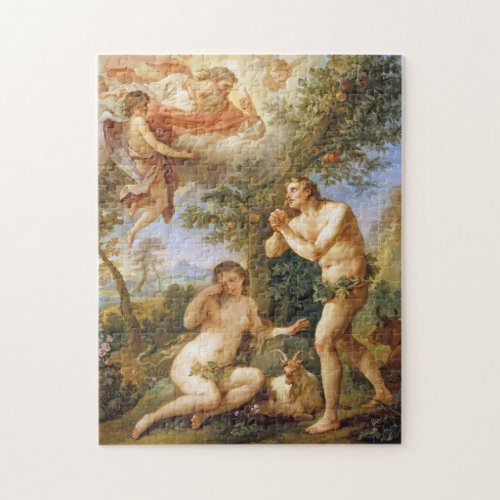 The Rebuke of Adam and Eve Biblical Religious Art Jigsaw Puzzle