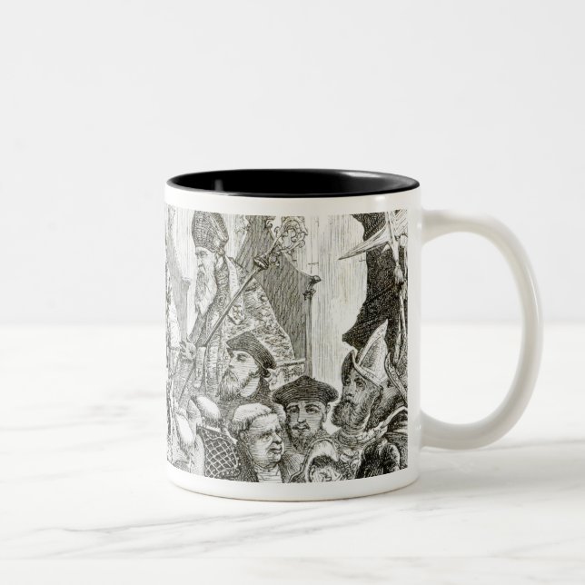 The Recantation of Archbishop Cranmer Two-Tone Coffee Mug (Right)
