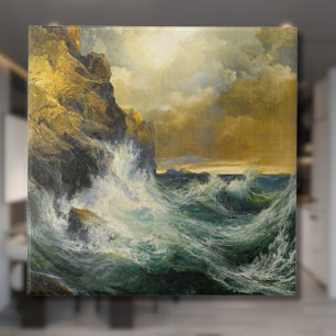 The Receding Wave by Moran, 1909 Ceramic Tile