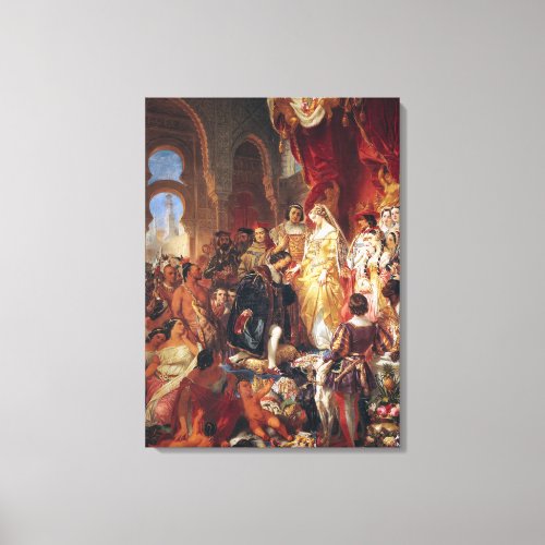 The Reception of Christopher Columbus Canvas Print