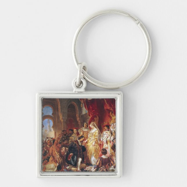 The Reception of Christopher Columbus Keychain (Front)
