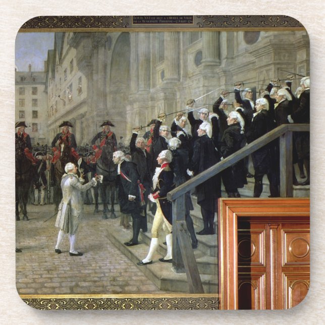 The Reception of Louis XVI at the Hotel de Ville b Coaster (Front)