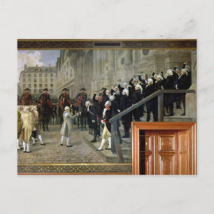 The Reception of Louis XVI at the Hotel de Ville b Postcard
