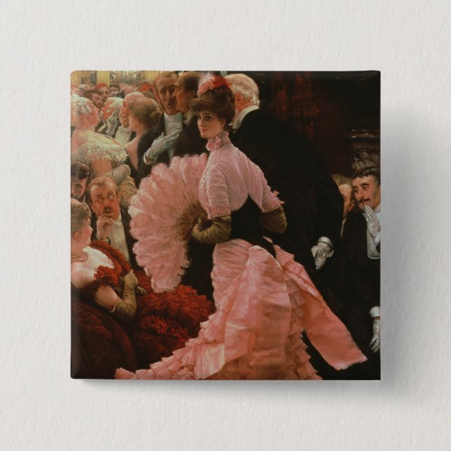 The Reception or, L'Ambitieuse (Political Woman) c Pinback Button (Front)