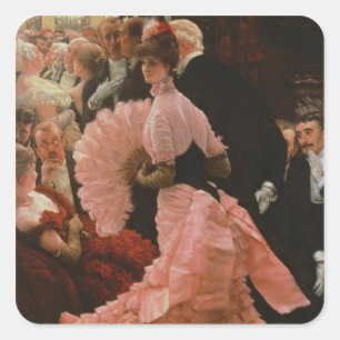The Reception or, L'Ambitieuse (Political Woman) c Square Sticker