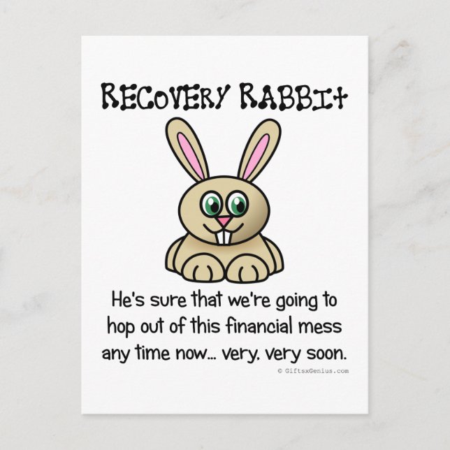 The recession has to end eventually postcard (Front)